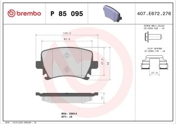 Volkswagen Caddy Arka Fren Balatası 2.0 TDI 2005-2010 BREMBO