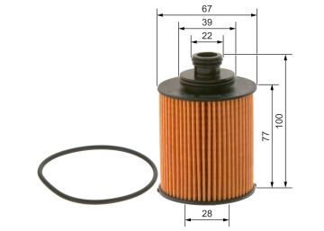 Opel Corsa D Yağ Filtresi 1.3 CDTI 90 Beygir Çıkıntılı UFI Tip 2006-2014 BOSCH