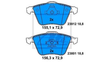 Volvo S40 T5 Ön Fren Balatası 220 Beygir 2004-2012 ATE ORIGINAL