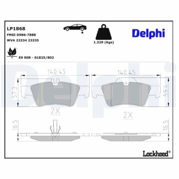 Mercedes E Serisi W212 Kasa E200 CGI Arka Fren Balatası Standart Paket İçin 2009-2015 DELPHI
