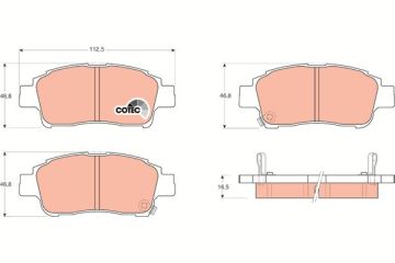 Toyota Yaris Ön Fren Balatası Akebono Sistem İçin 1999-2002 TRW