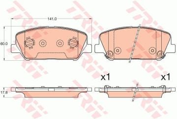 Kia Ceed Ön Fren Balatası 1.4 MPI 100 Beygir 300 mm Disk İçin 2013-2018 TRW
