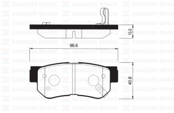 Hyundai Tucson Arka Fren Balatası 2004-2007 SANGSIN HI-Q