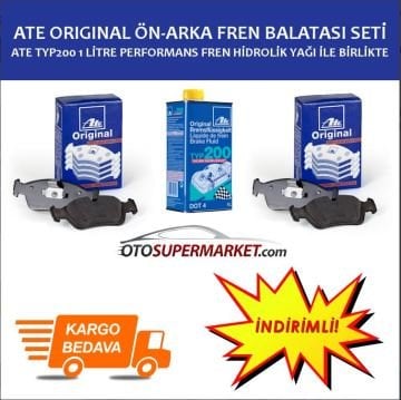 Ford C-Max Ön ve Arka Fren Balata ve ATE Typ200 Performanslı Hidrolik Yağ Seti 1.0 Ecoboost 125 Beygir 2010-2015 ATE ORIGINAL