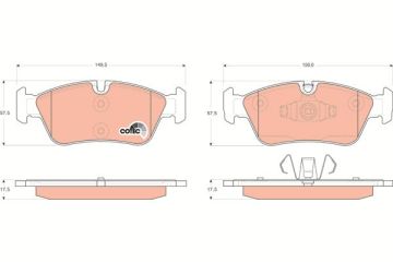 BMW 3 Serisi E90 318i Ön Fren Balatası 129 Beygir 2005-2007 TRW