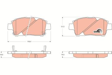 Toyota Yaris Ön Fren Balatası Akebono Sistem İçin 2003-2005 TRW