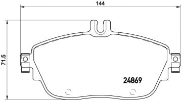 Mercedes B Serisi W246 Kasa B180 Ön Fren Balatası AMG Spor Paket 2012-2018 BREMBO