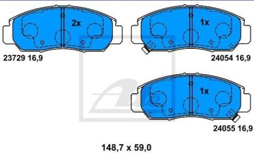 Honda Civic 9 Sedan FB7 Ön Fren Balatası 2012-2016 ATE ORIGINAL