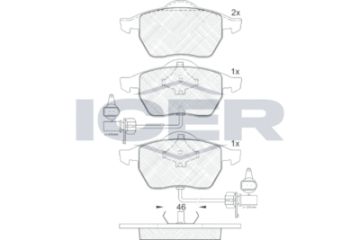 Audi A6 Ön Fren Balatası 288 mm Disk İçin 1997-2004 ICER