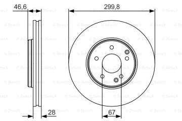 Mercedes E Serisi 210 Kasa Ön Fren Diski E320 CDI 197 Beygir 300 mm Çap 1996-2002 BOSCH