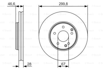 Mercedes E Serisi 210 Kasa Ön Fren Diski E270 CDI 170 Beygir 300 mm Çap 1996-2002 BOSCH
