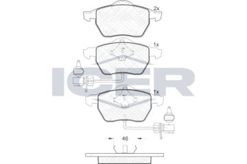 Audi A6 Ön Fren Balatası Büyük Tip 1997-2004 ICER