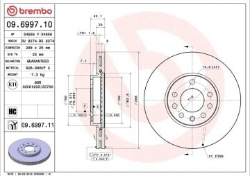Opel Vectra B Ön Fren Diski 1.8 16V 125 Beygir 1999-2002 BREMBO