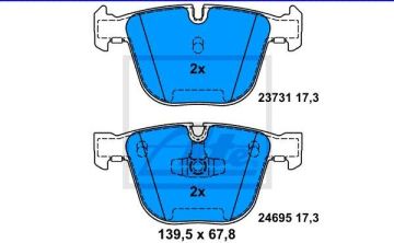 BMW 7 Serisi F01 / F02 Kasa 740d Arka Fren Balatası 3.0 Dizel 306 Beygir 2009-2015 ATE ORIGINAL