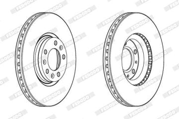 Citroen C5 Aircross Ön Fren Diski 1.6 PureTech 180 Beygir 304 mm Çap 2018-2025 FERODO