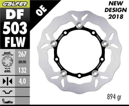 Yamaha X-MAX 400 Ön Fren Diski 267 mm 2013-2017 GALFER DALGALI HAREKETLİ DİSK ÇELİK GÖVDE