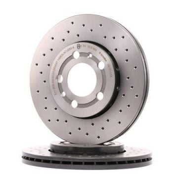 Volkswagen Polo 5 6R Performanslı Fren Diski Ön 256 mm Çizgili BREMBO XTRA