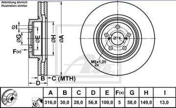 Subaru Forester SJ Ön Fren Diski 2.0 XT 240 Beygir 316 mm Çap 2013-2018 ATE ORIGINAL