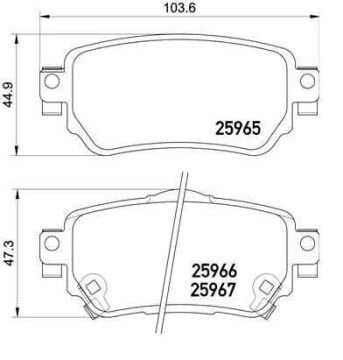 Nissan Qashqai J11 Arka Fren Balatası 2014-2021 BREMBO