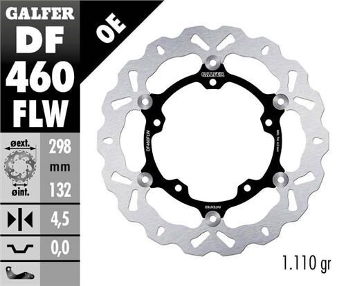 Yamaha YZF R25 Ön Fren Diski 298 mm 2014 Sonrası GALFER DALGALI HAREKETLİ ÇELİK DİSK