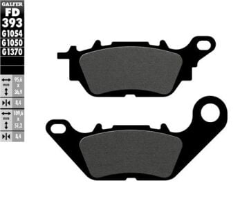 Yamaha NMAX 125 Arka Fren Balatası 2015 Sonrası GALFER YARI METAL SCOOTER