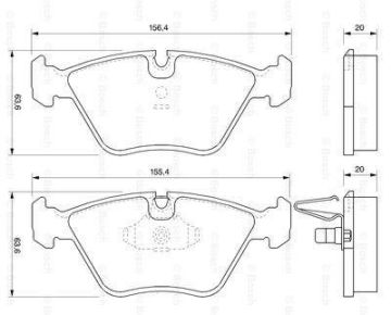 BMW X3 Serisi E83 Kasa Ön Fren Balatası 2004-2010 BOSCH