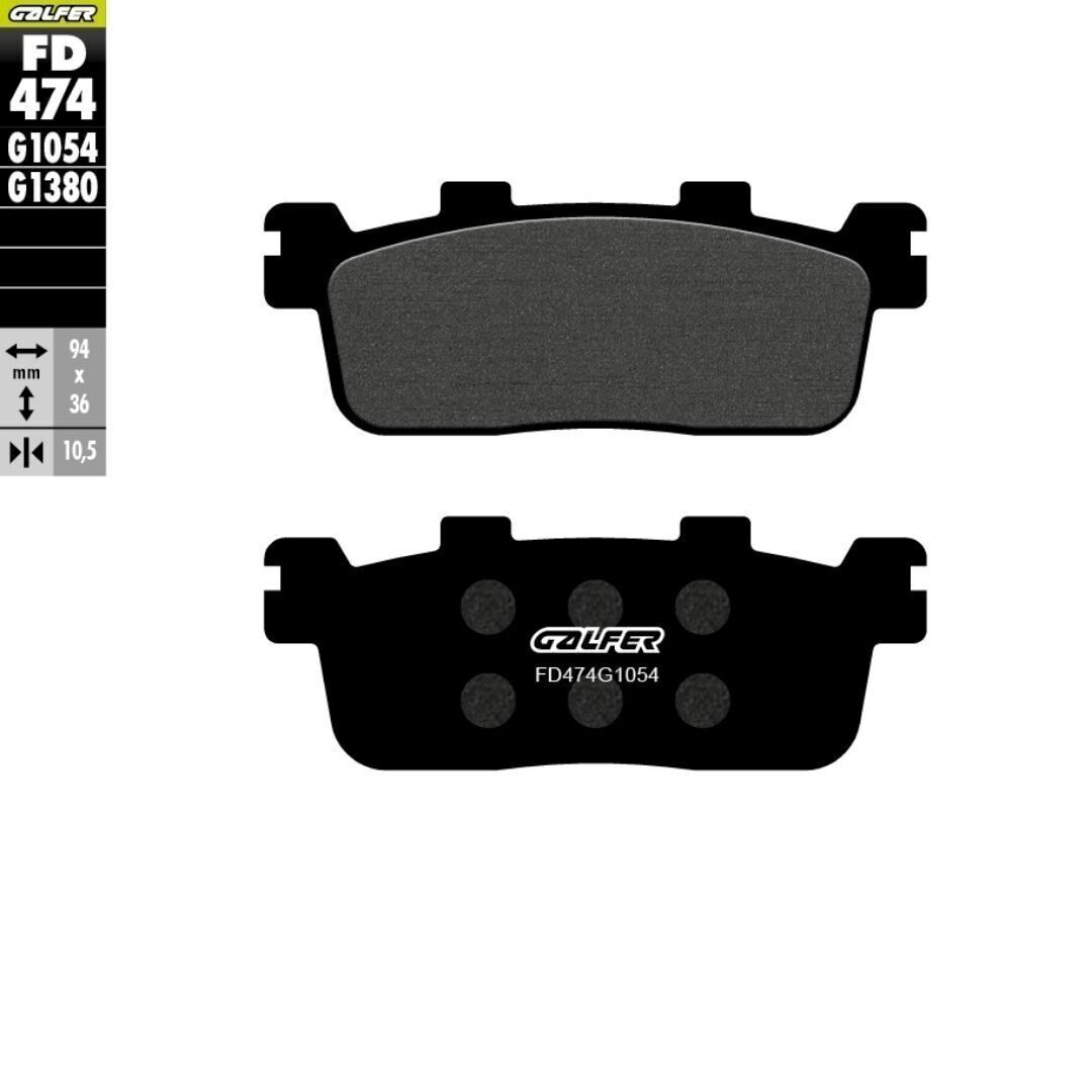 Yamaha X-MAX 400 Arka Fren Balatası 2018-2020 GALFER YARI METAL