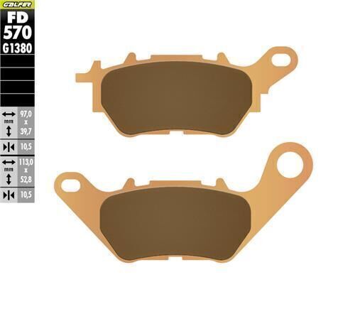 Yamaha MT-25 ABS Arka Fren Balatası 2016 Sonrası GALFER SİNTER METAL SCOOTER