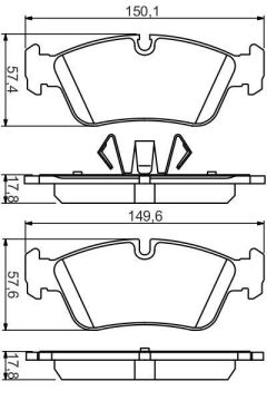 BMW 3 Serisi E90 320i Ön Fren Balatası 150 Beygir 2005-2007 BOSCH