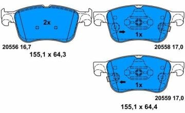 Ford Focus 4 Ön Fren Balatası 1.5 Benzinli 123 Beygir 2018 Sonrası ATE ORIGINAL