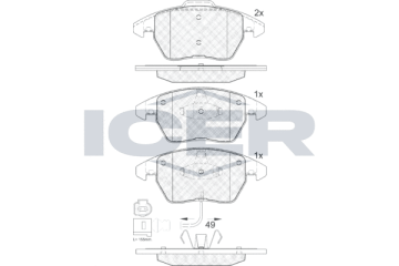 Audi TT Ön Fren Balatası 1.8 TFSI / 2.0 TFSI 2007-2014 ICER