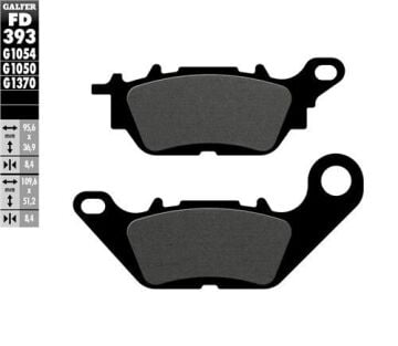 Yamaha NMAX 155 Arka Fren Balatası 2017 Sonrası GALFER YARI METAL SCOOTER