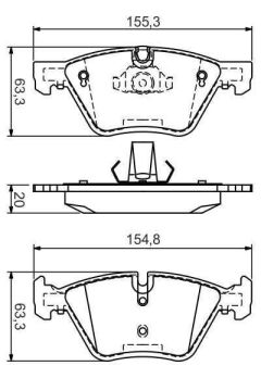 BMW 3 Serisi E90 318d Ön Fren Balatası 143 Beygir 2008-2012 BOSCH