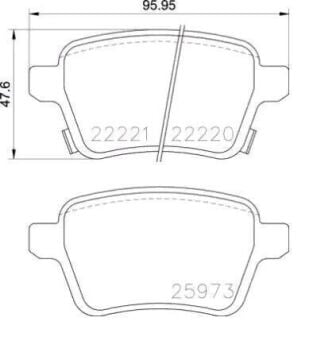 Fiat Egea Station/Cross Hatchback/Cross Station Arka Fren Balatası 1.3 Multijet 95 Beygir 2015-2020 BREMBO