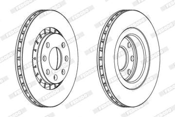 Opel Vectra B Ön Fren Diski 1.8 16V 125 Beygir 1996-1998 FERODO