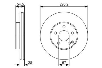 Mercedes E Serisi W211 Kasa E240 Ön Fren Diski 295 mm Çap 2002-2009 BOSCH