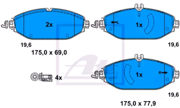 Mercedes E Serisi W213 Kasa E220 D Ön Fren Balatası Standart Paket İçin 2016-2023 ATE ORIGINAL