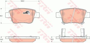Toyota Avensis Arka Fren Balatası 2.0 Dizel 126 Beygir 2004-2009 TRW