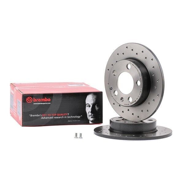 Audi A1 Performanslı Arka Fren Diski Bütün Modellere 230 mm Çap Delikli 2010-2018 BREMBO XTRA