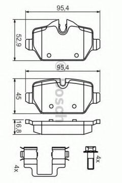 BMW 3 Serisi E90 318i Arka Fren Balatası 129 Beygir 2005-2007 BOSCH