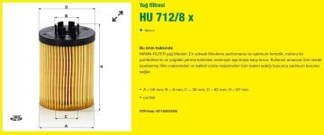 Opel Corsa C Yağ Filtresi 1.0 60 Beygir Motor No 19MA9234 Öncesi 2001-2006 MANN