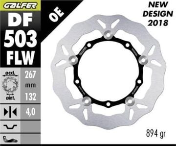 Yamaha X-MAX 400 Tech Max Ön Fren Diski 267 mm 2018-2020 GALFER DALGALI HAREKETLİ DİSK ÇELİK GÖVDE