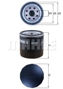 Dacia Duster Yağ Filtresi 1.5 dci 90 Beygir Start&Stop Olan Modellere 2010-2017 KNECHT/MAHLE