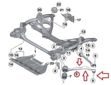 BMW 4 Serisi F32 Kasa Ön Sol Üst Salıncak Kolu 2014-2020 LEMFÖRDER