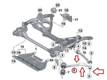 BMW 4 Serisi Gran Coupe F36 Kasa Ön Sağ Üst Salıncak Kolu 2014-2020 LEMFÖRDER