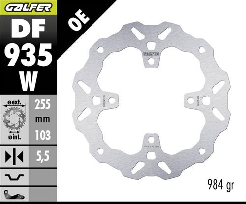 Triumph Trident 660 Arka Fren Diski 255 mm GALFER DALGALI SABİT DİSK