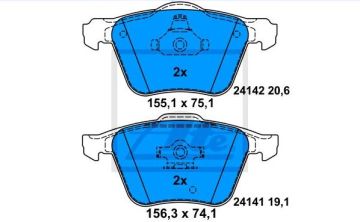 Volvo XC90 Ön Fren Balatası 336 mm Disk İçin 2003-2014 ATE ORIGINAL