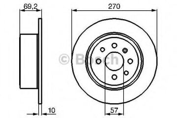 Opel Vectra B Arka Fren Diski 2.0 DTI 16V 100 Beygir 1996-1998 BOSCH