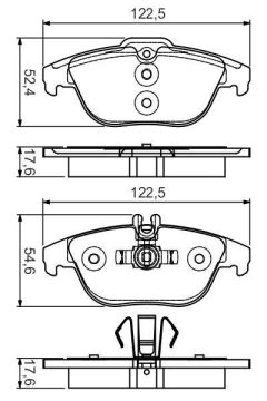 Mercedes 204 Kasa C200 Arka Fren Balatası 2007-2013 BOSCH