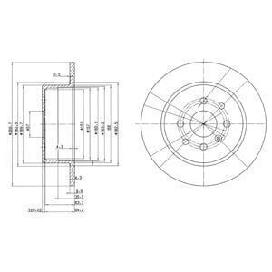 Opel Vectra B Arka Fren Diski 2.0 DTI 16V 100 Beygir 1996-1998 DELPHI